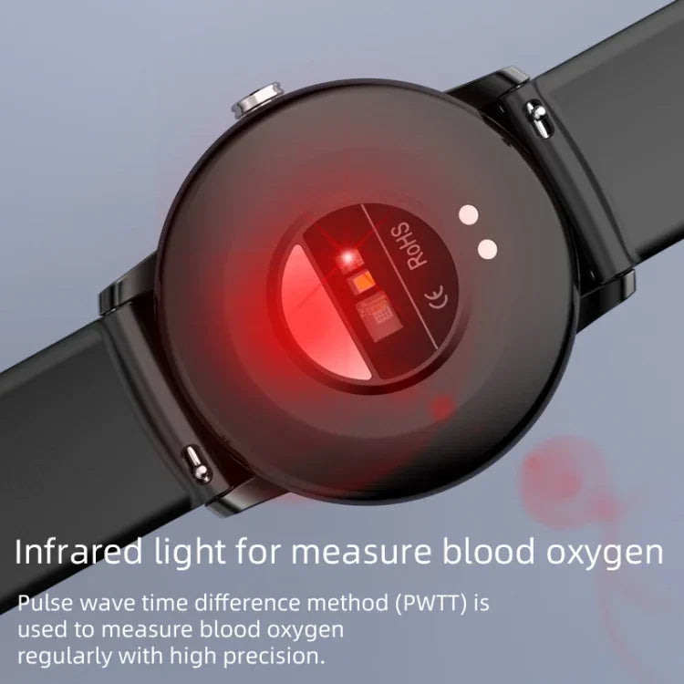 KS02 Montre Intelligente 1,32 Pouces Prend en Charge la Détection de la Glycémie, la Détection de la Pression Artérielle, la Détection de l'Oxygène Sanguin, KS02