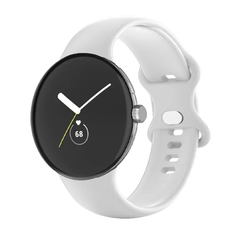 Pour Google Pixel Watch 4 / 3 / 2 / 1 41mm Bracelet de Montre en Silicone Couleur Unique, Homme, Femme