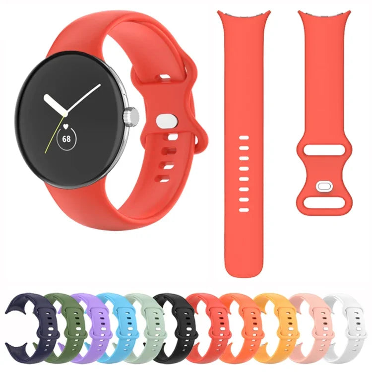 Pour Google Pixel Watch 4 / 3 / 2 / 1 41mm Bracelet de Montre en Silicone Couleur Unique, Homme, Femme