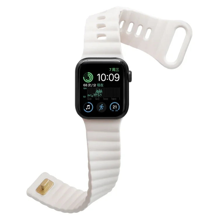 Bracelet de montre en silicone avec boucle inversée, pour Apple Watch Ultra 49mm / Series 8&7 45mm / SE 2&6&SE&5&4 44mm / 3&2&1 42mm, pour Apple Watch Series 8&7 41mm / SE 2&6&SE&5&4 40mm / 3&2&1 38mm