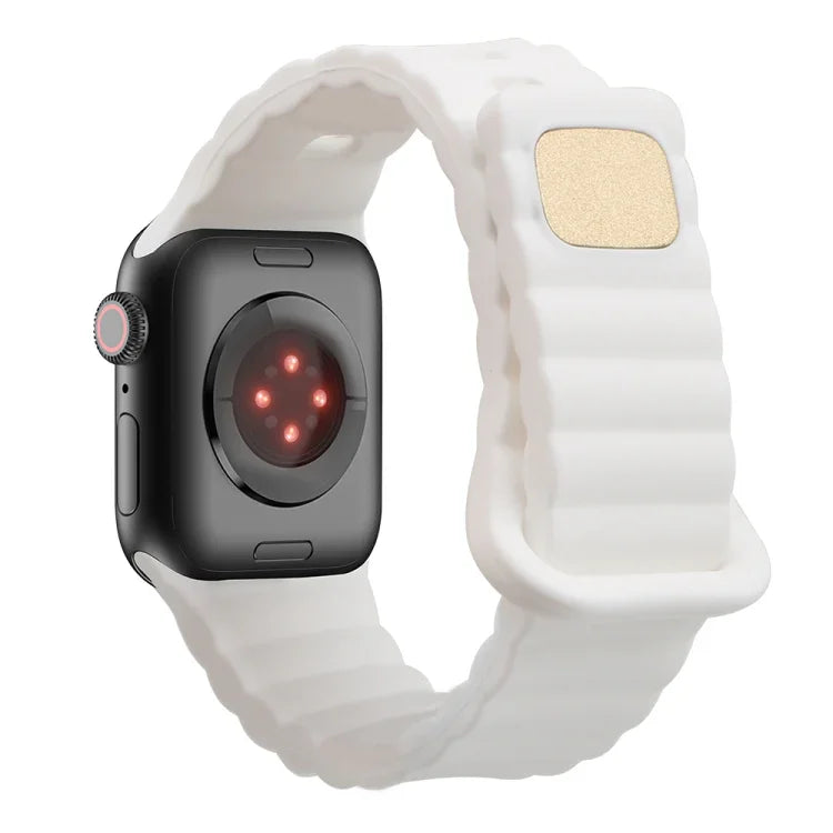 Bracelet de montre en silicone avec boucle inversée, pour Apple Watch Ultra 49mm / Series 8&7 45mm / SE 2&6&SE&5&4 44mm / 3&2&1 42mm, pour Apple Watch Series 8&7 41mm / SE 2&6&SE&5&4 40mm / 3&2&1 38mm