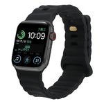 Bracelet de montre en silicone avec boucle inversée, pour Apple Watch Ultra 49mm / Series 8&7 45mm / SE 2&6&SE&5&4 44mm / 3&2&1 42mm, pour Apple Watch Series 8&7 41mm / SE 2&6&SE&5&4 40mm / 3&2&1 38mm