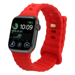 Bracelet de montre en silicone avec boucle inversée, pour Apple Watch Ultra 49mm / Series 8&7 45mm / SE 2&6&SE&5&4 44mm / 3&2&1 42mm, pour Apple Watch Series 8&7 41mm / SE 2&6&SE&5&4 40mm / 3&2&1 38mm