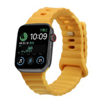 Bracelet de montre en silicone avec boucle inversée, pour Apple Watch Ultra 49mm / Series 8&7 45mm / SE 2&6&SE&5&4 44mm / 3&2&1 42mm, pour Apple Watch Series 8&7 41mm / SE 2&6&SE&5&4 40mm / 3&2&1 38mm