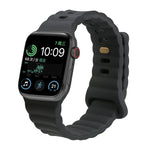 Bracelet de montre en silicone avec boucle inversée, pour Apple Watch Ultra 49mm / Series 8&7 45mm / SE 2&6&SE&5&4 44mm / 3&2&1 42mm, pour Apple Watch Series 8&7 41mm / SE 2&6&SE&5&4 40mm / 3&2&1 38mm