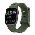 Bracelet de montre en silicone avec boucle inversée, pour Apple Watch Ultra 49mm / Series 8&7 45mm / SE 2&6&SE&5&4 44mm / 3&2&1 42mm, pour Apple Watch Series 8&7 41mm / SE 2&6&SE&5&4 40mm / 3&2&1 38mm