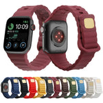 Bracelet de montre en silicone avec boucle inversée, pour Apple Watch Ultra 49mm / Series 8&7 45mm / SE 2&6&SE&5&4 44mm / 3&2&1 42mm, pour Apple Watch Series 8&7 41mm / SE 2&6&SE&5&4 40mm / 3&2&1 38mm
