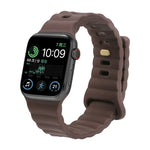 Bracelet de montre en silicone avec boucle inversée, pour Apple Watch Ultra 49mm / Series 8&7 45mm / SE 2&6&SE&5&4 44mm / 3&2&1 42mm, pour Apple Watch Series 8&7 41mm / SE 2&6&SE&5&4 40mm / 3&2&1 38mm