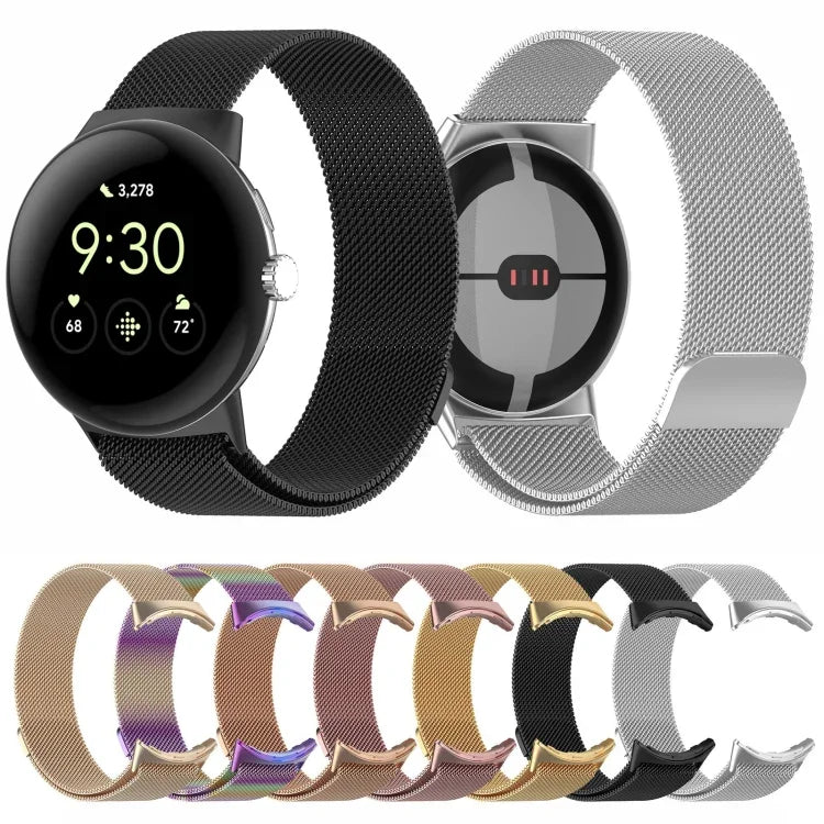 Bracelet de montre en maille milanaise en acier inoxydable, pour Google Pixel Watch