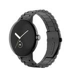 Bracelet de montre en métal d'acier inoxydable à trois maillons, pour Google Pixel Watch 4 / 3 / 2 / 1 41 mm