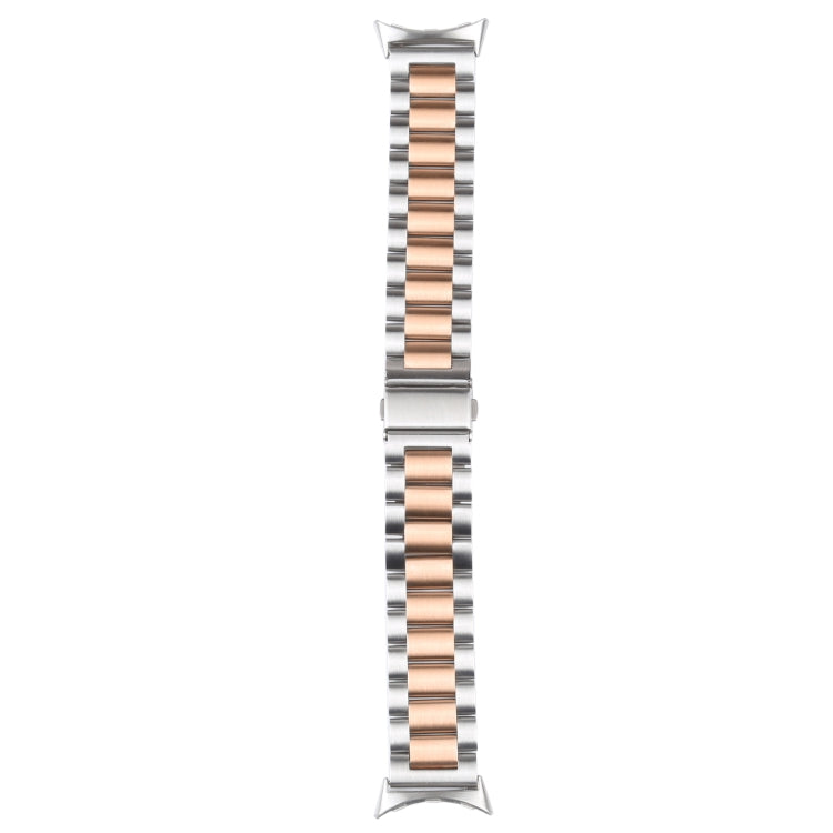 Bracelet de montre en métal d'acier inoxydable à trois maillons, pour Google Pixel Watch 4 / 3 / 2 / 1 41 mm