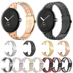 Bracelet de montre en métal d'acier inoxydable à trois maillons, pour Google Pixel Watch 4 / 3 / 2 / 1 41 mm