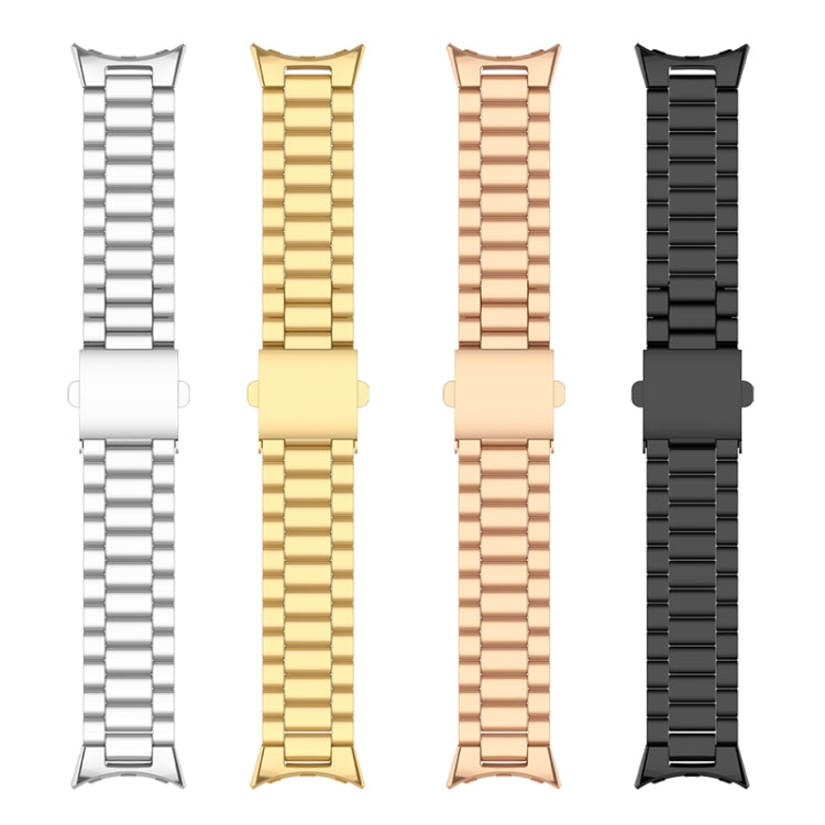 Bracelet de montre en métal d'acier inoxydable à trois maillons, pour Google Pixel Watch 4 / 3 / 2 / 1 41 mm
