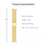 Bracelet de montre en métal d'acier inoxydable à trois maillons, pour Google Pixel Watch 4 / 3 / 2 / 1 41 mm