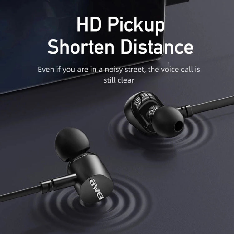 Écouteurs intra-auriculaires stéréo mini awei TC-7 1,2 m, TC-7