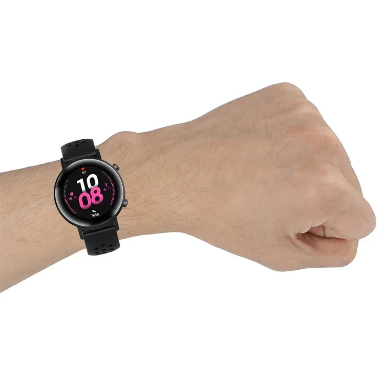 Bracelet de montre sport de couleur unie avec fermoir de 20 mm, pour Huawei Watch GT2 42MM, pour Galaxy Watch Active2 / Active