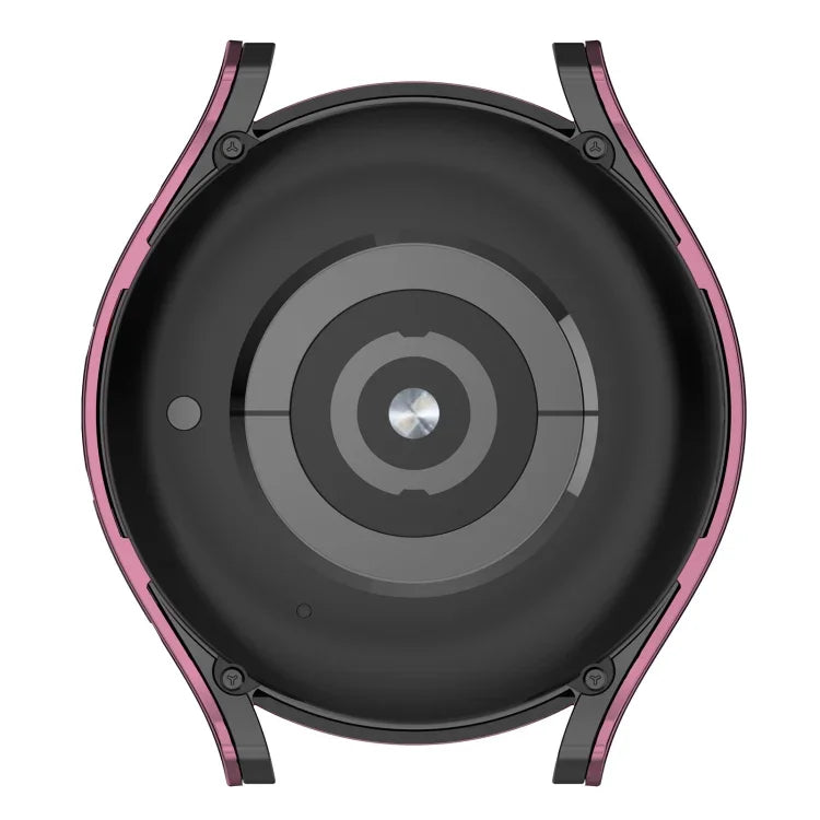 Coque de protection bicolore avec film en verre trempé, pour Samsung Galaxy Watch5 Pro 45mm, pour Samsung Galaxy Watch5 40mm, pour Samsung Galaxy Watch5 44mm, pour Samsung Galaxy Watch4 40mm, pour Samsung Galaxy Watch4 44mm