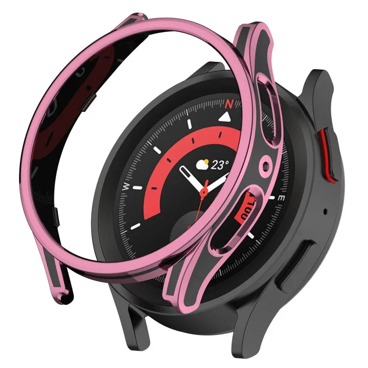 Coque de protection bicolore avec film en verre trempé, pour Samsung Galaxy Watch5 Pro 45mm, pour Samsung Galaxy Watch5 40mm, pour Samsung Galaxy Watch5 44mm, pour Samsung Galaxy Watch4 40mm, pour Samsung Galaxy Watch4 44mm