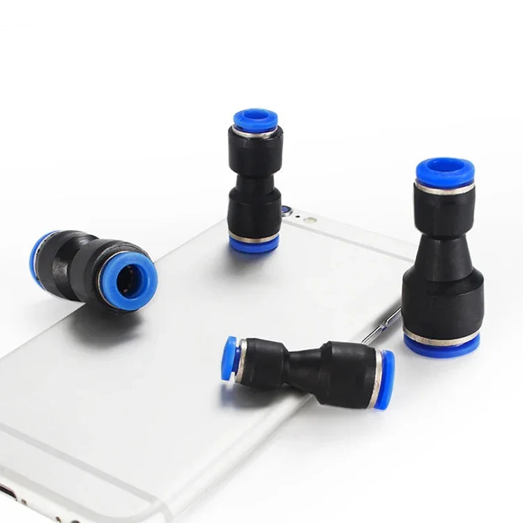 LAIZE 10pcs Connecteur pneumatique rapide réducteur droit en plastique, PG6-4, PG8-4, PG8-6, PG10-6, PG10-8, PG12-8, PG12-10, PG16-12