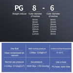 LAIZE 10pcs Connecteur pneumatique rapide réducteur droit en plastique, PG6-4, PG8-4, PG8-6, PG10-6, PG10-8, PG12-8, PG12-10, PG16-12