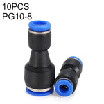 LAIZE 10pcs Connecteur pneumatique rapide réducteur droit en plastique, PG6-4, PG8-4, PG8-6, PG10-6, PG10-8, PG12-8, PG12-10, PG16-12