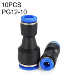 LAIZE 10pcs Connecteur pneumatique rapide réducteur droit en plastique, PG6-4, PG8-4, PG8-6, PG10-6, PG10-8, PG12-8, PG12-10, PG16-12