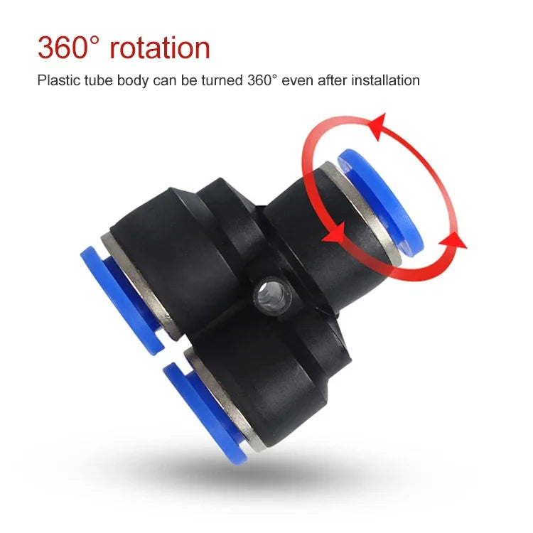 PY-14 LAIZE 2pcs Raccord pneumatique rapide en plastique en T de type Y réducteur, PY-4 (10pcs), PY-6 (10pcs), PY-8 (10pcs), PY-10 (10pcs), PY-12 (10pcs), PY-14 (2pcs), PY-16 (2pcs)