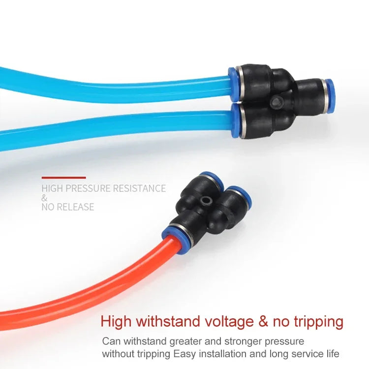 PY-14 LAIZE 2pcs Raccord pneumatique rapide en plastique en T de type Y réducteur, PY-4 (10pcs), PY-6 (10pcs), PY-8 (10pcs), PY-10 (10pcs), PY-12 (10pcs), PY-14 (2pcs), PY-16 (2pcs)