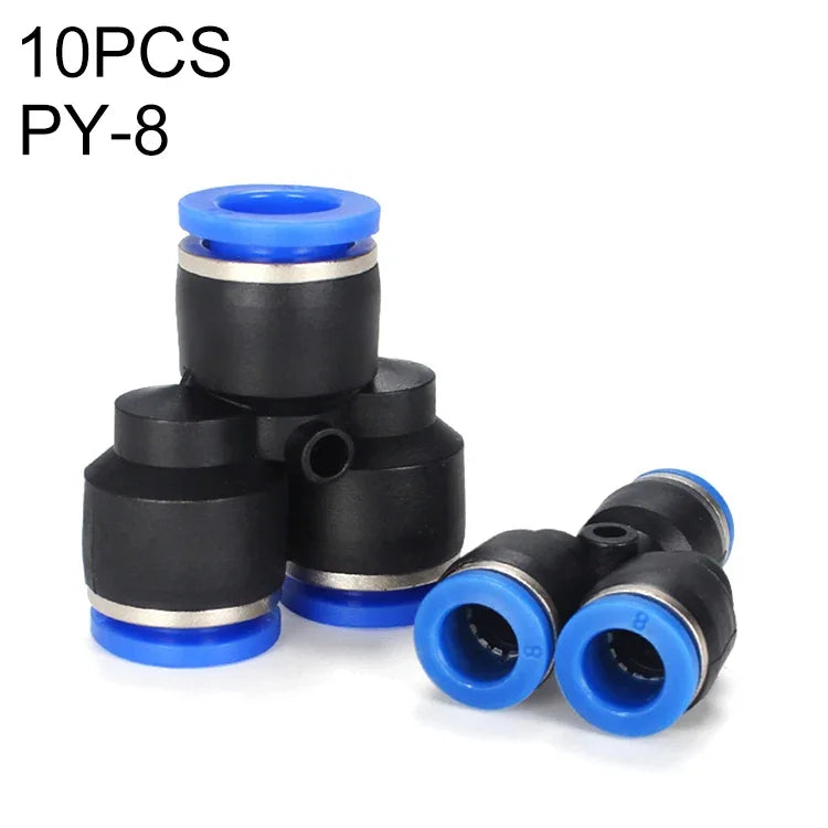 PY-14 LAIZE 2pcs Raccord pneumatique rapide en plastique en T de type Y réducteur, PY-4 (10pcs), PY-6 (10pcs), PY-8 (10pcs), PY-10 (10pcs), PY-12 (10pcs), PY-14 (2pcs), PY-16 (2pcs)