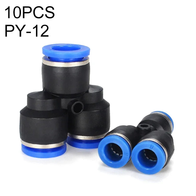 PY-14 LAIZE 2pcs Raccord pneumatique rapide en plastique en T de type Y réducteur, PY-4 (10pcs), PY-6 (10pcs), PY-8 (10pcs), PY-10 (10pcs), PY-12 (10pcs), PY-14 (2pcs), PY-16 (2pcs)