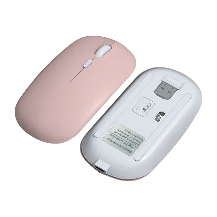 Souris sans fil double mode Bluetooth 2.4G 1600dpi, Bluetooth + 2.4G (Blanc), Bluetooth + 2.4G (Noir), Bluetooth + 2.4G (Rose), Bluetooth + 2.4G (Violet), Bluetooth + 2.4G (Jaune), Bluetooth + 2.4G (Bleu), Bluetooth + 2.4G (Vert menthe)