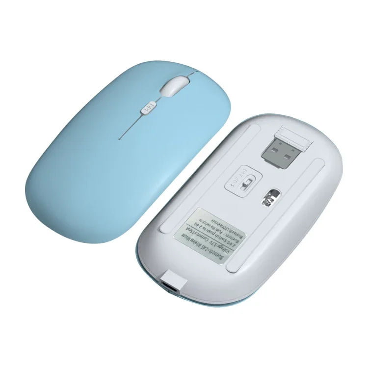 Souris sans fil double mode Bluetooth 2.4G 1600dpi, Bluetooth + 2.4G (Blanc), Bluetooth + 2.4G (Noir), Bluetooth + 2.4G (Rose), Bluetooth + 2.4G (Violet), Bluetooth + 2.4G (Jaune), Bluetooth + 2.4G (Bleu), Bluetooth + 2.4G (Vert menthe)