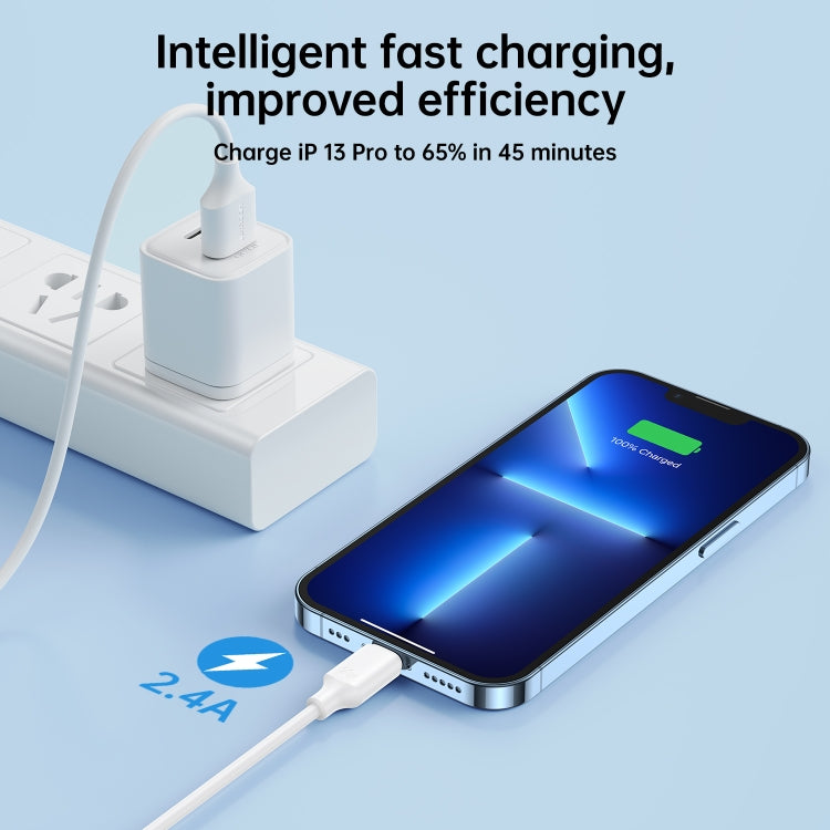 Câble de données de charge rapide JOYROOM S-UL012A9 2,4 A USB vers 8 broches, 2 m, 1 m, 0,25 m