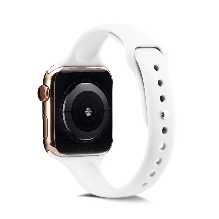 Bracelet de rechange en silicone fin, pour Apple Watch 5/4 44mm & 3/2/1 42mm, pour Apple Watch 5/4 40mm & 3/2/1 38mm