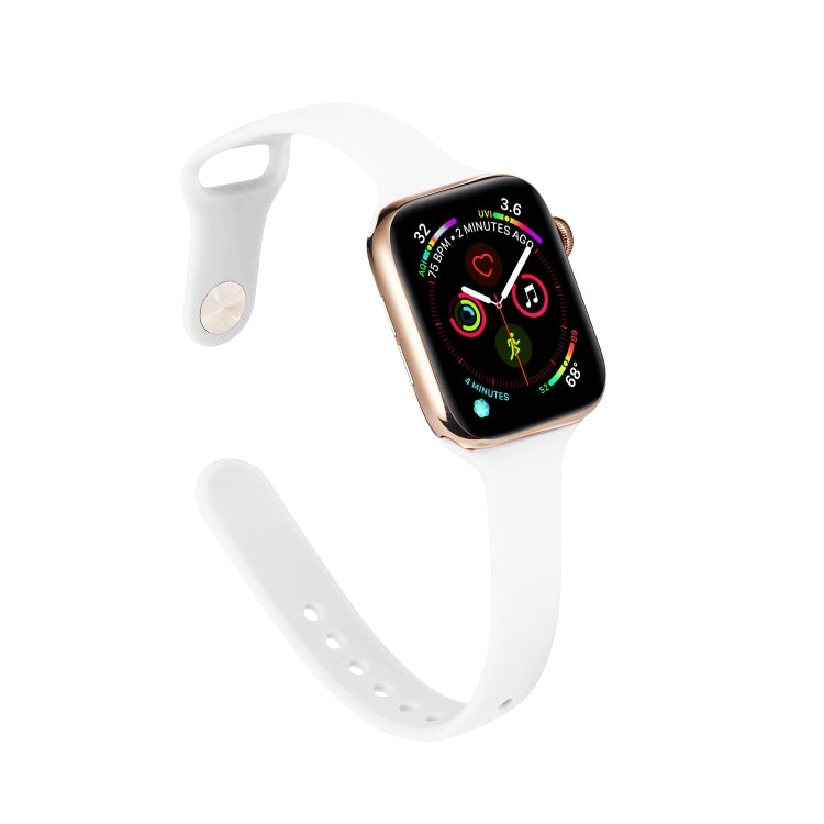 Bracelet de rechange en silicone fin, pour Apple Watch 5/4 44mm & 3/2/1 42mm, pour Apple Watch 5/4 40mm & 3/2/1 38mm