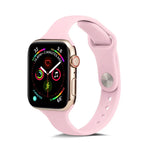 Bracelet de rechange en silicone fin, pour Apple Watch 5/4 44mm & 3/2/1 42mm, pour Apple Watch 5/4 40mm & 3/2/1 38mm