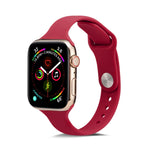 Bracelet de rechange en silicone fin, pour Apple Watch 5/4 44mm & 3/2/1 42mm, pour Apple Watch 5/4 40mm & 3/2/1 38mm