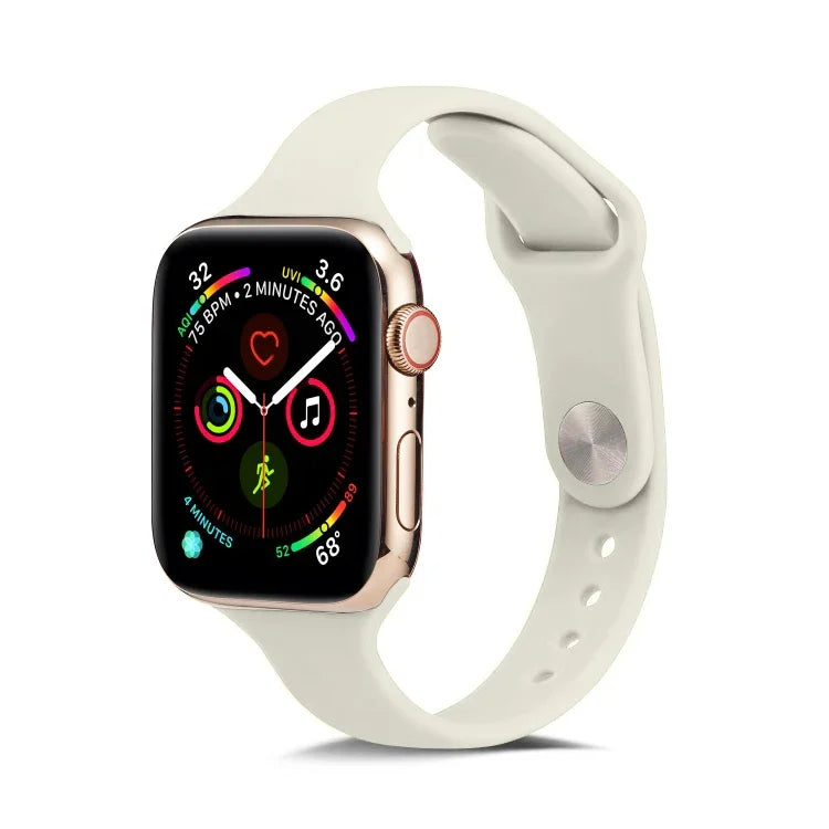 Bracelet de rechange en silicone fin, pour Apple Watch 5/4 44mm & 3/2/1 42mm, pour Apple Watch 5/4 40mm & 3/2/1 38mm