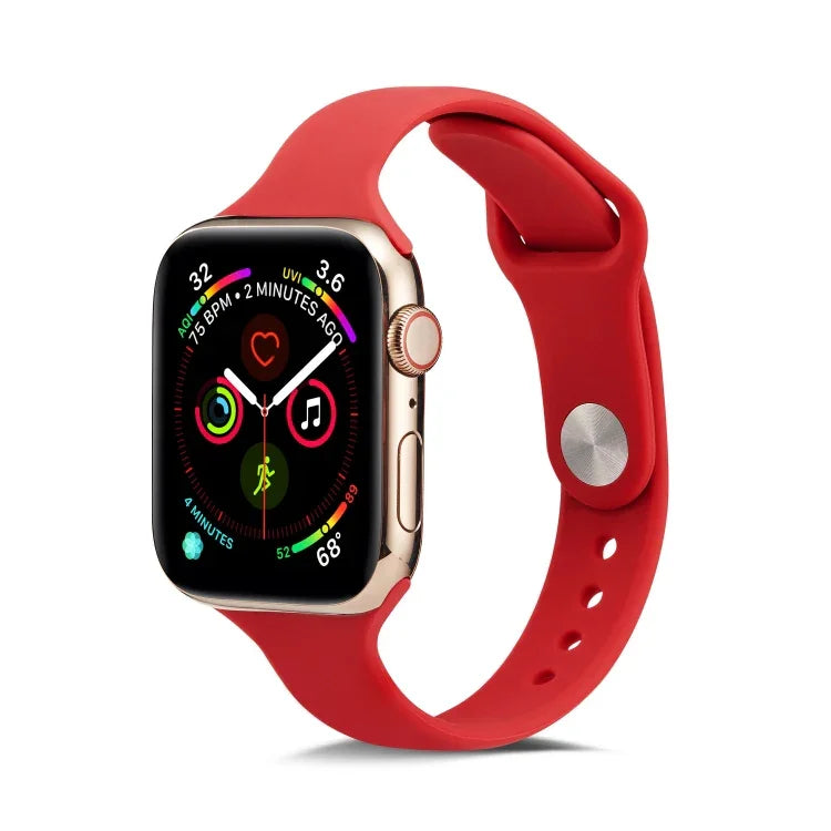 Bracelet de rechange en silicone fin, pour Apple Watch 5/4 44mm & 3/2/1 42mm, pour Apple Watch 5/4 40mm & 3/2/1 38mm