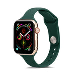 Bracelet de rechange en silicone fin, pour Apple Watch 5/4 44mm & 3/2/1 42mm, pour Apple Watch 5/4 40mm & 3/2/1 38mm