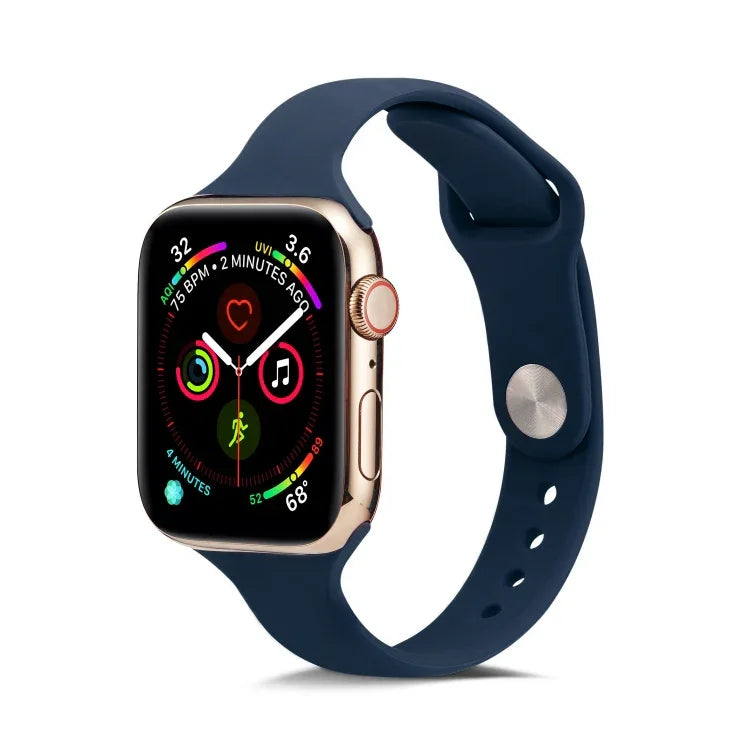 Bracelet de rechange en silicone fin, pour Apple Watch 5/4 44mm & 3/2/1 42mm, pour Apple Watch 5/4 40mm & 3/2/1 38mm