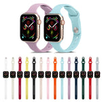 Bracelet de rechange en silicone fin, pour Apple Watch 5/4 44mm & 3/2/1 42mm, pour Apple Watch 5/4 40mm & 3/2/1 38mm