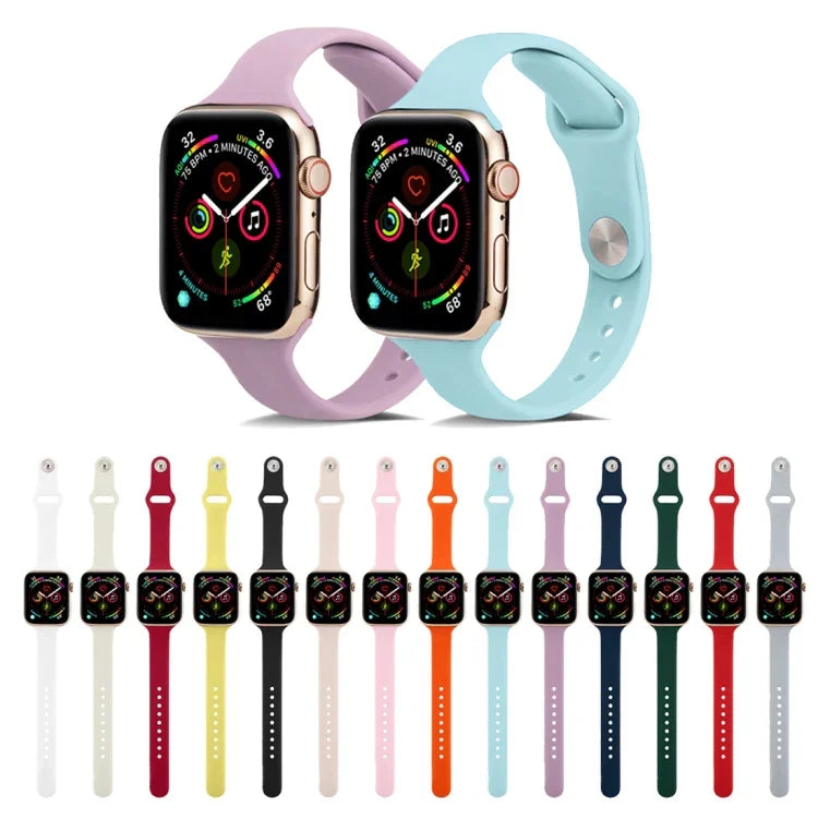 Bracelet de rechange en silicone fin, pour Apple Watch 5/4 44mm & 3/2/1 42mm, pour Apple Watch 5/4 40mm & 3/2/1 38mm