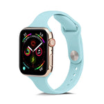Bracelet de rechange en silicone fin, pour Apple Watch 5/4 44mm & 3/2/1 42mm, pour Apple Watch 5/4 40mm & 3/2/1 38mm