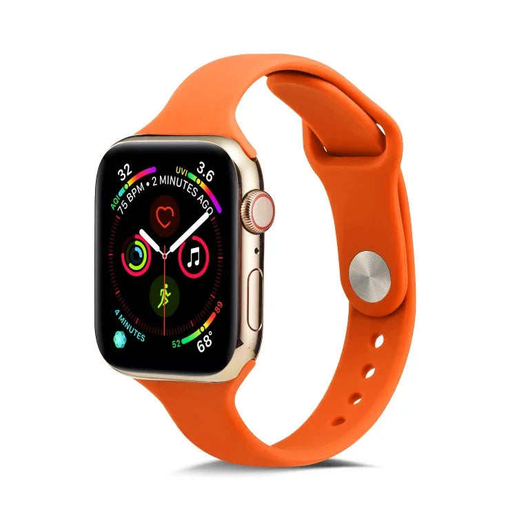 Bracelet de rechange en silicone fin, pour Apple Watch 5/4 44mm & 3/2/1 42mm, pour Apple Watch 5/4 40mm & 3/2/1 38mm