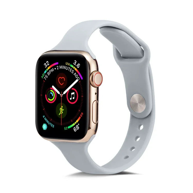 Bracelet de rechange en silicone fin, pour Apple Watch 5/4 44mm & 3/2/1 42mm, pour Apple Watch 5/4 40mm & 3/2/1 38mm