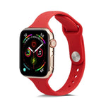 Bracelet de rechange en silicone fin, pour Apple Watch 5/4 44mm & 3/2/1 42mm, pour Apple Watch 5/4 40mm & 3/2/1 38mm