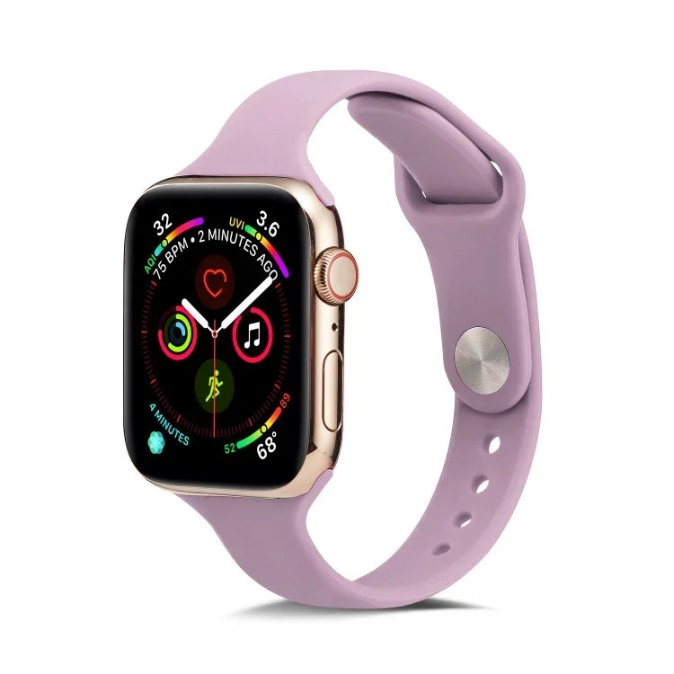 Bracelet de rechange en silicone fin, pour Apple Watch 5/4 44mm & 3/2/1 42mm, pour Apple Watch 5/4 40mm & 3/2/1 38mm
