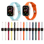 Bracelet de rechange en silicone fin, pour Apple Watch 5/4 44mm & 3/2/1 42mm, pour Apple Watch 5/4 40mm & 3/2/1 38mm