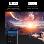 Projecteur mini LED intelligent AUN ET50 4 pouces 180 lumens 1920x1080P, prise US, prise EU, prise UK, prise AU